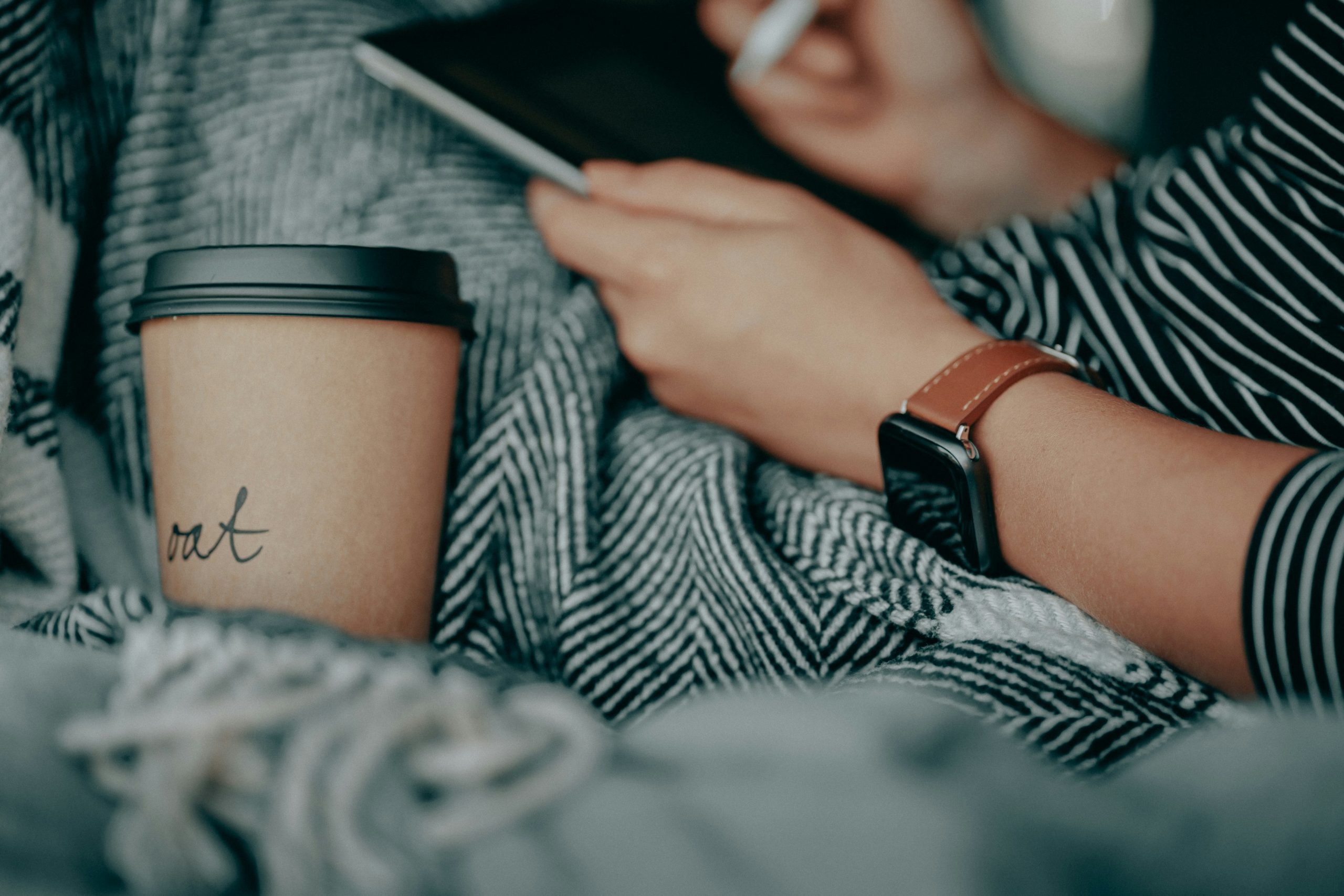 calling with coffee